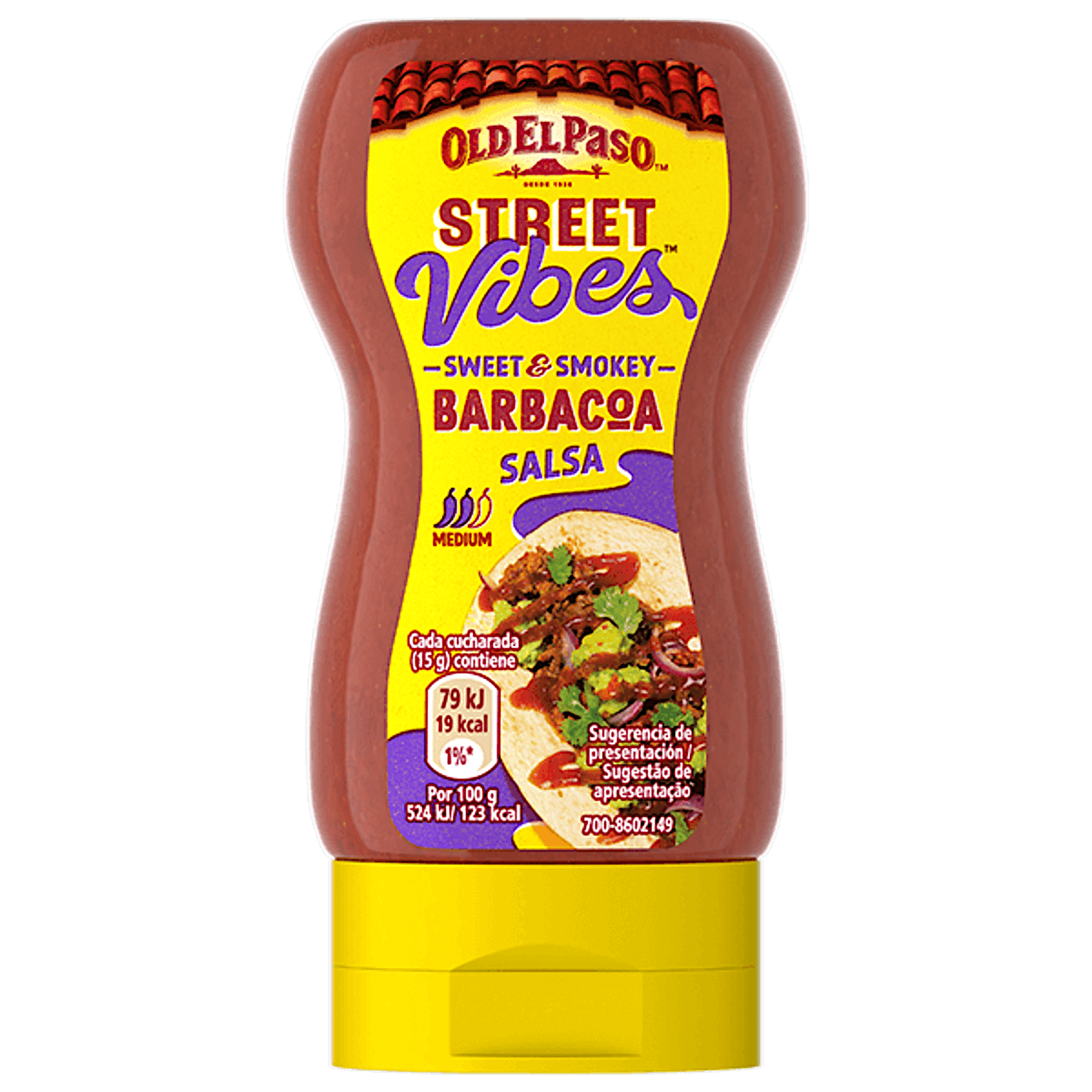 botella exprimible de salsa para barbacoa Old El Paso, 263g